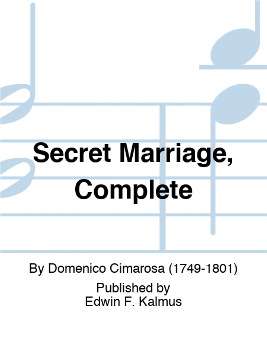 Secret Marriage, Complete Set of Parts scores gallery preview page 1