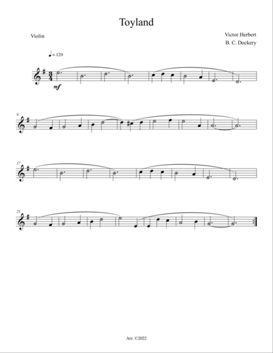 Toyland (Violin and Cello Duet with Piano Accompaniment) Piano Trio scores gallery preview page 3