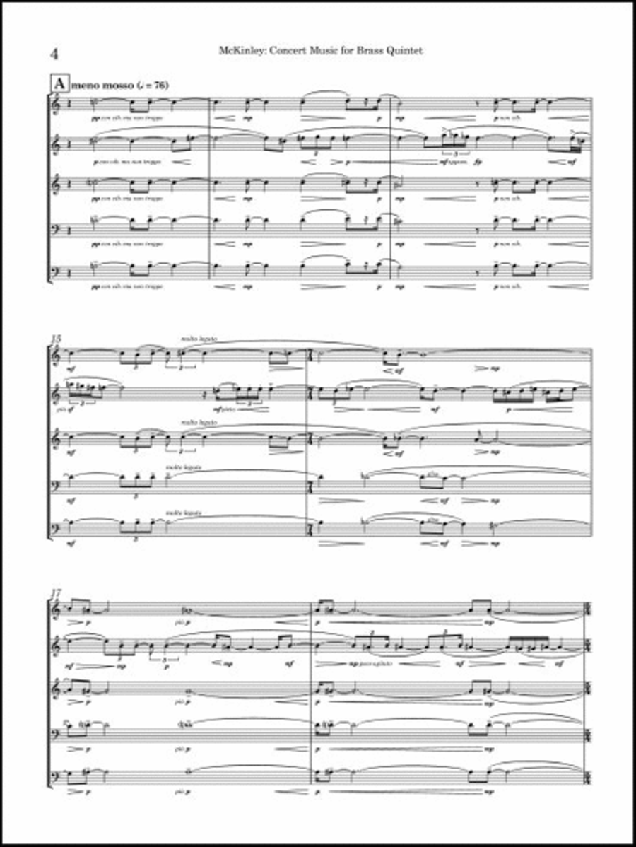 Concert Music Brass Quartet scores gallery preview page 4