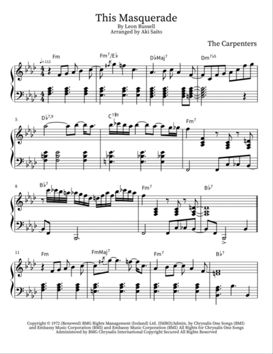 This Masquerade Piano Solo scores gallery preview page 2