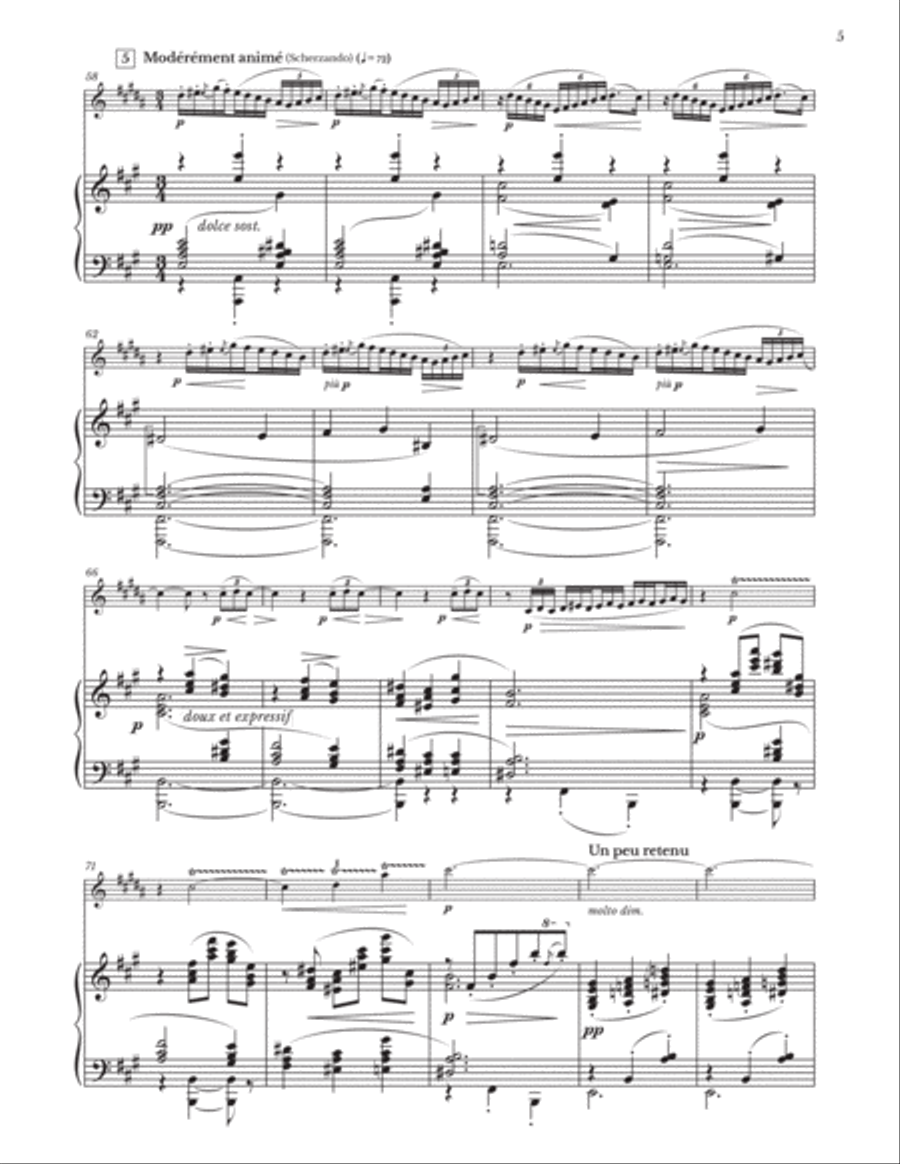 Debussy - Première rhapsodie (piano part) Clarinet Solo scores gallery preview page 5