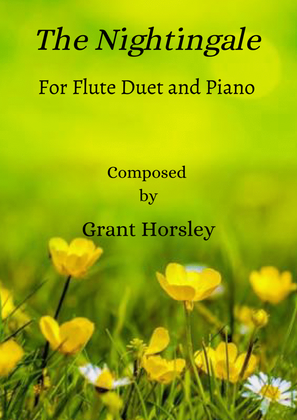 Book cover for "The Nightingale" Flute Duet and Piano- early Intermediate