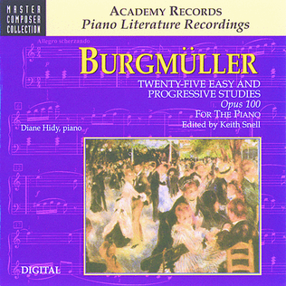 Book cover for Burgmuller 25 Easy & Progressive Studies Op. 100 (CD)