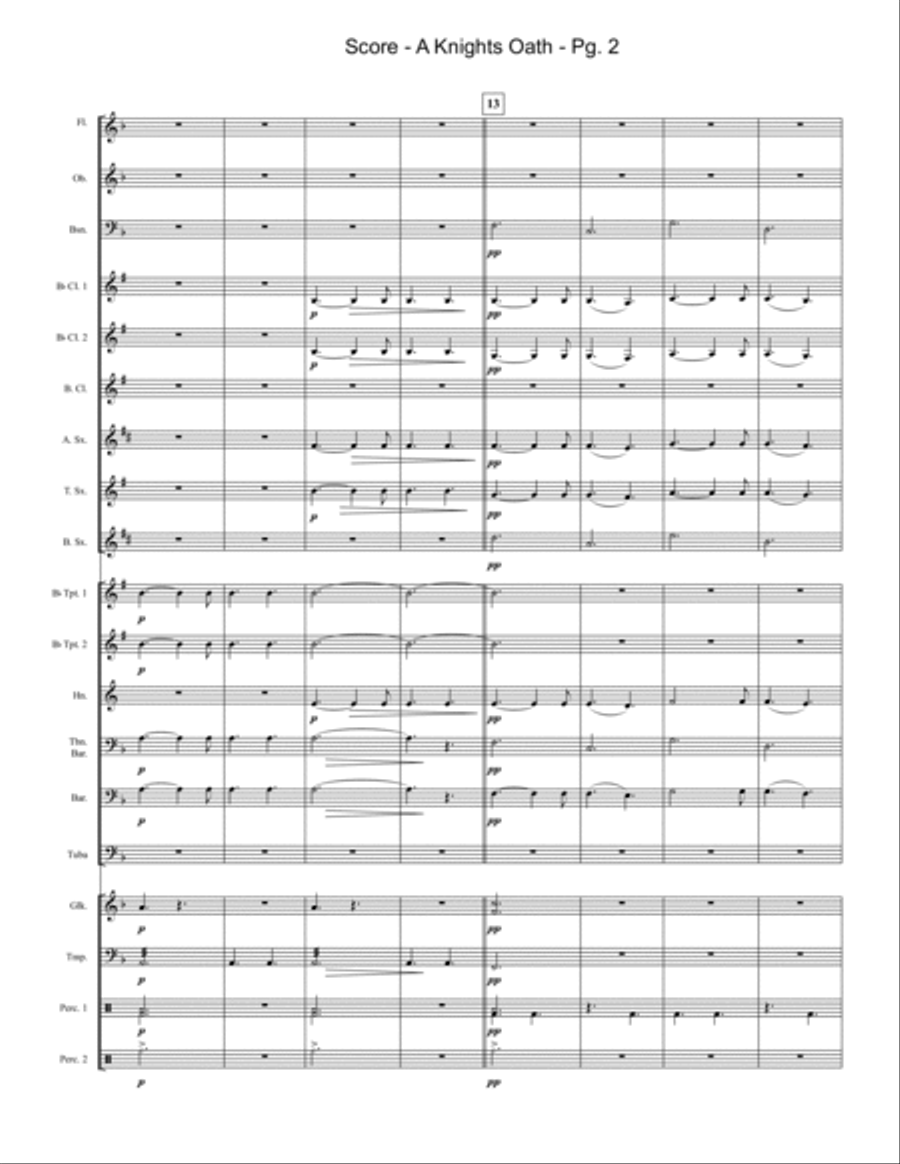 A Knight's Oath Concert Band scores gallery preview page 3