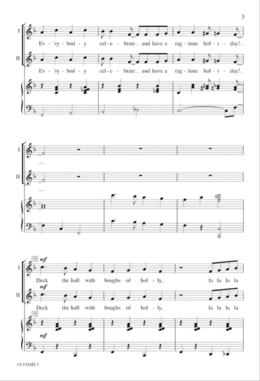 Ragtime Holiday 2-Part scores gallery preview page 3