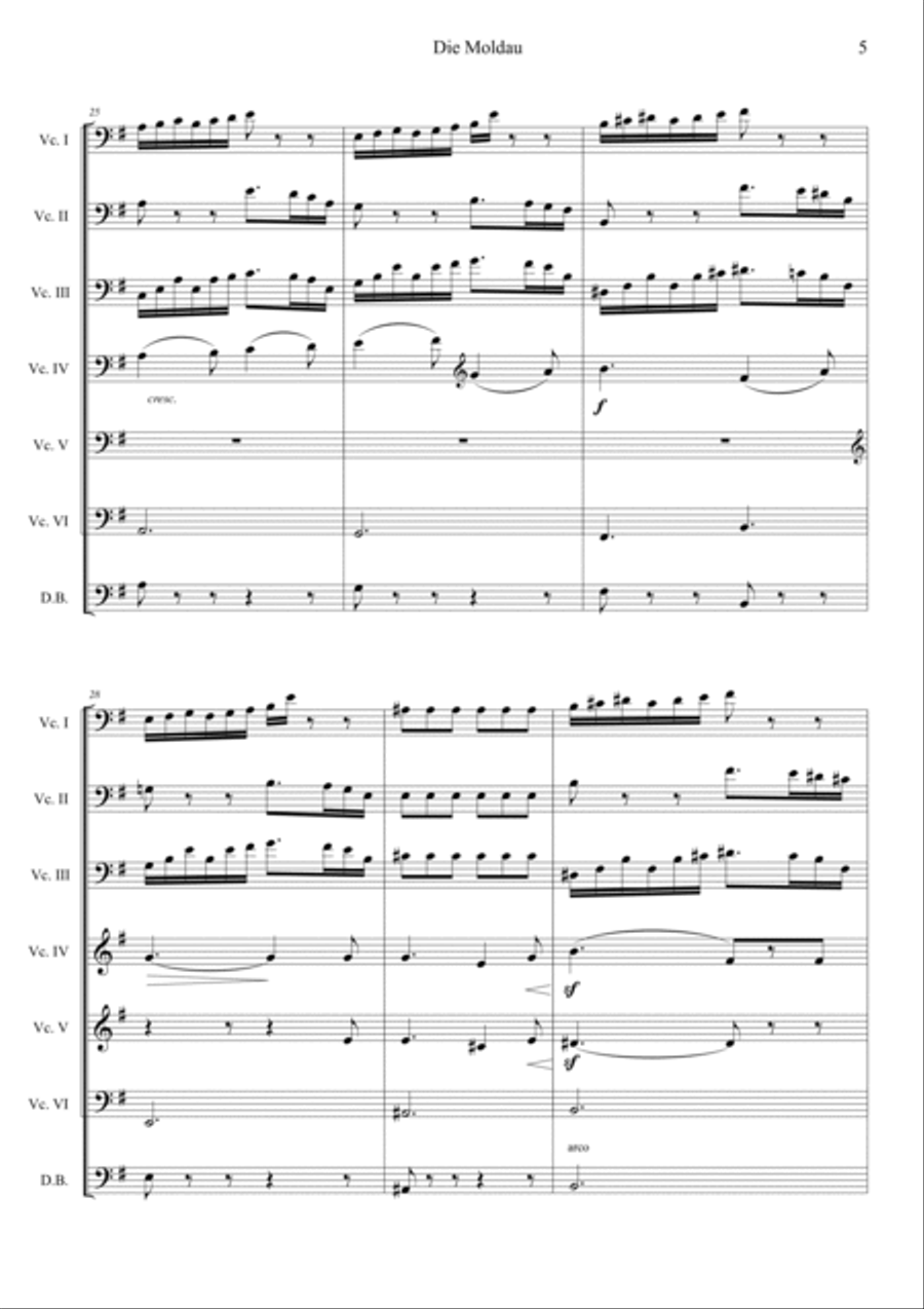 Die Moldau Die Moldau Small Ensemble scores gallery preview page 5