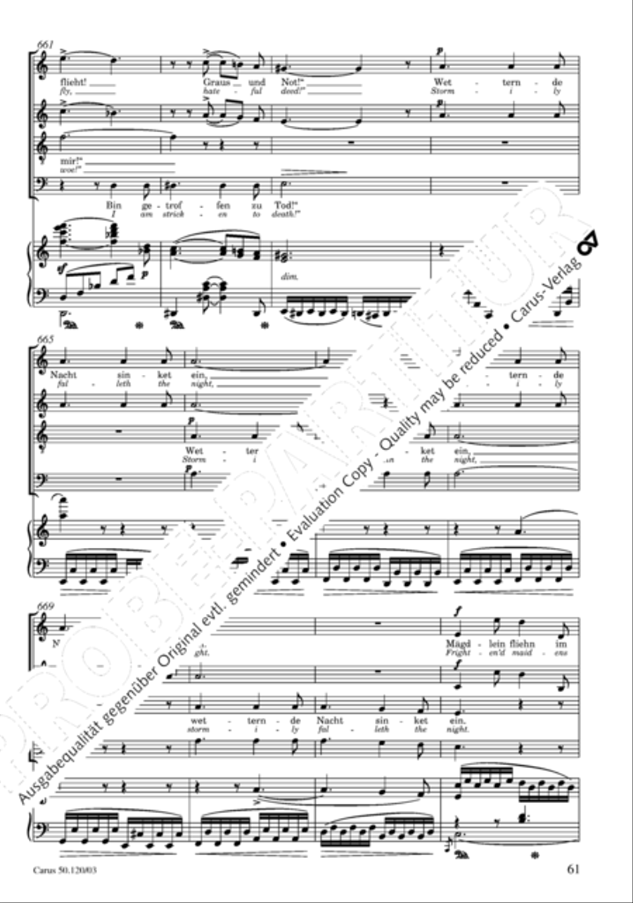 Christoforus + Das Tochterlein des Jairus (Gesamtausgabe, Bd. 9) 4-Part scores gallery preview page 62