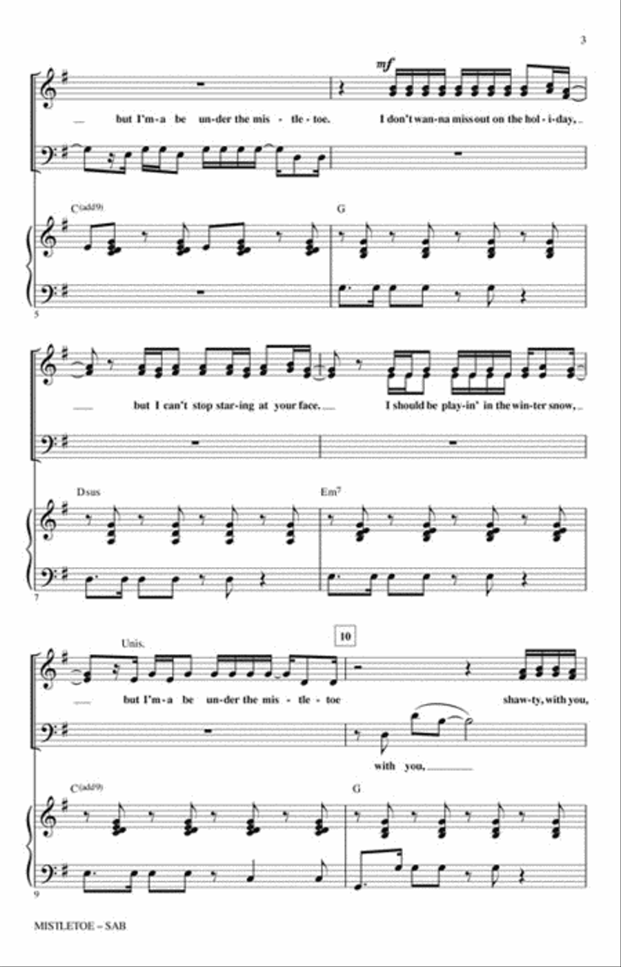 Mistletoe 3-Part scores gallery preview page 3