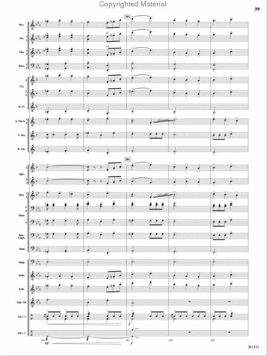 March Jubiloso Concert Band scores gallery preview page 37