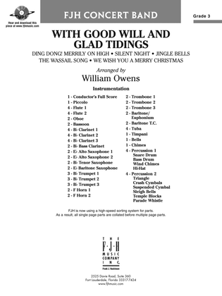 With Good Will and Glad Tidings: Score