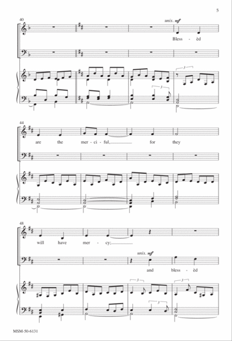 Blessèd Are Those: The Beatitudes 4-Part scores gallery preview page 4