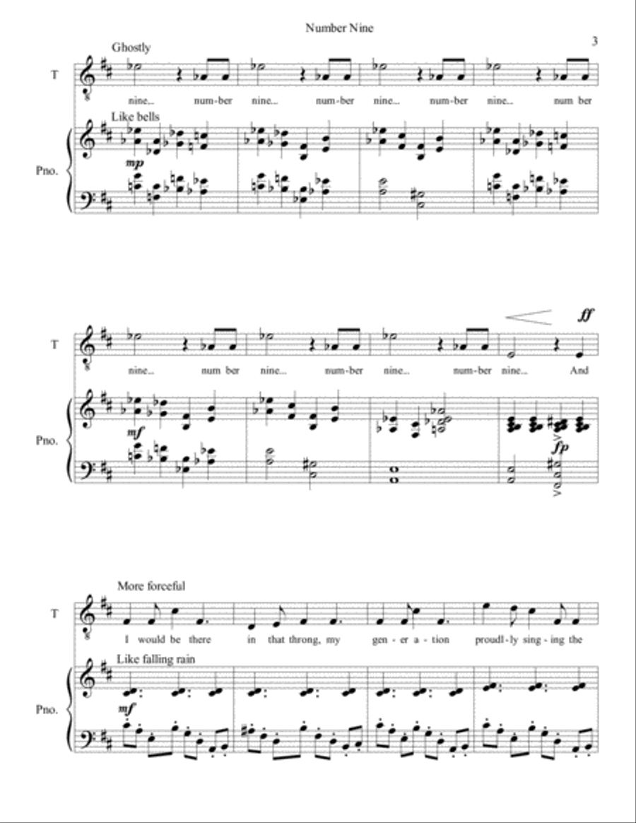 Number Nine Tenor Voice scores gallery preview page 3