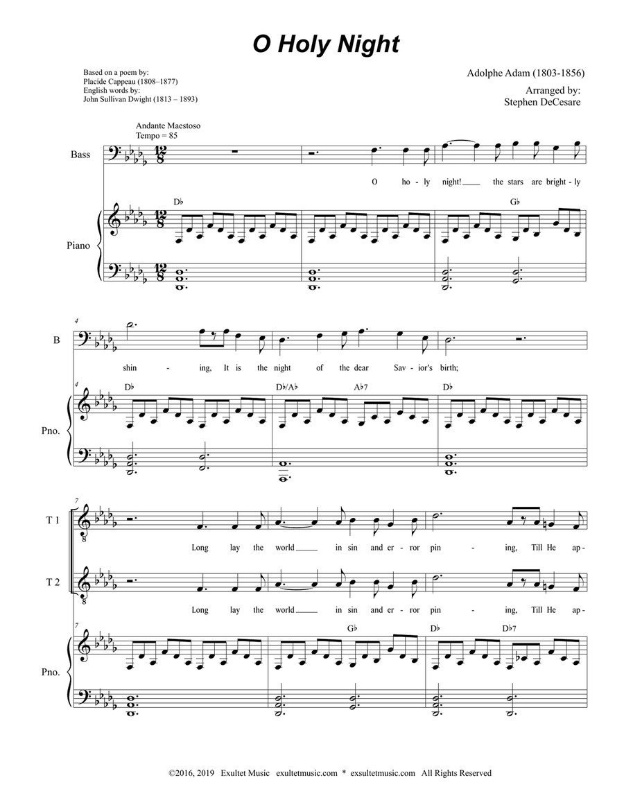 O Holy Night (TTB - High/Medium Key) O Holy Night (TTB - High/Medium Key) TTB scores gallery preview page 2