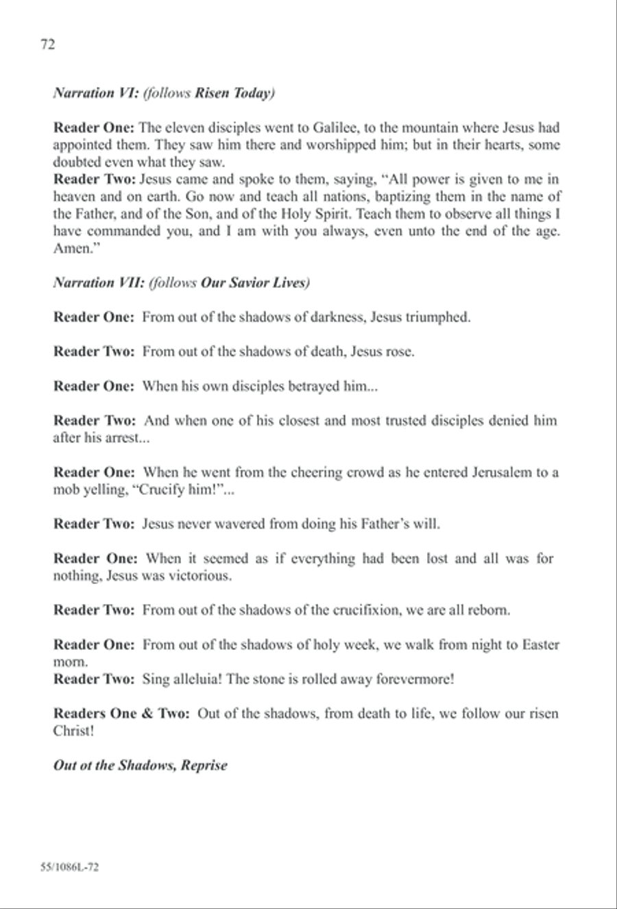 Out of the Shadows 3-Part scores gallery preview page 72