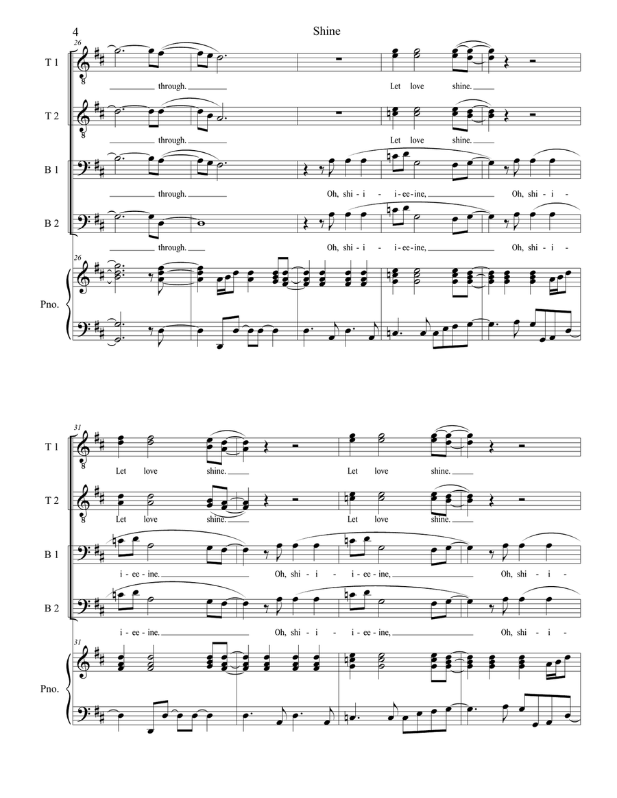 Shine Shine TTBB scores gallery preview page 4
