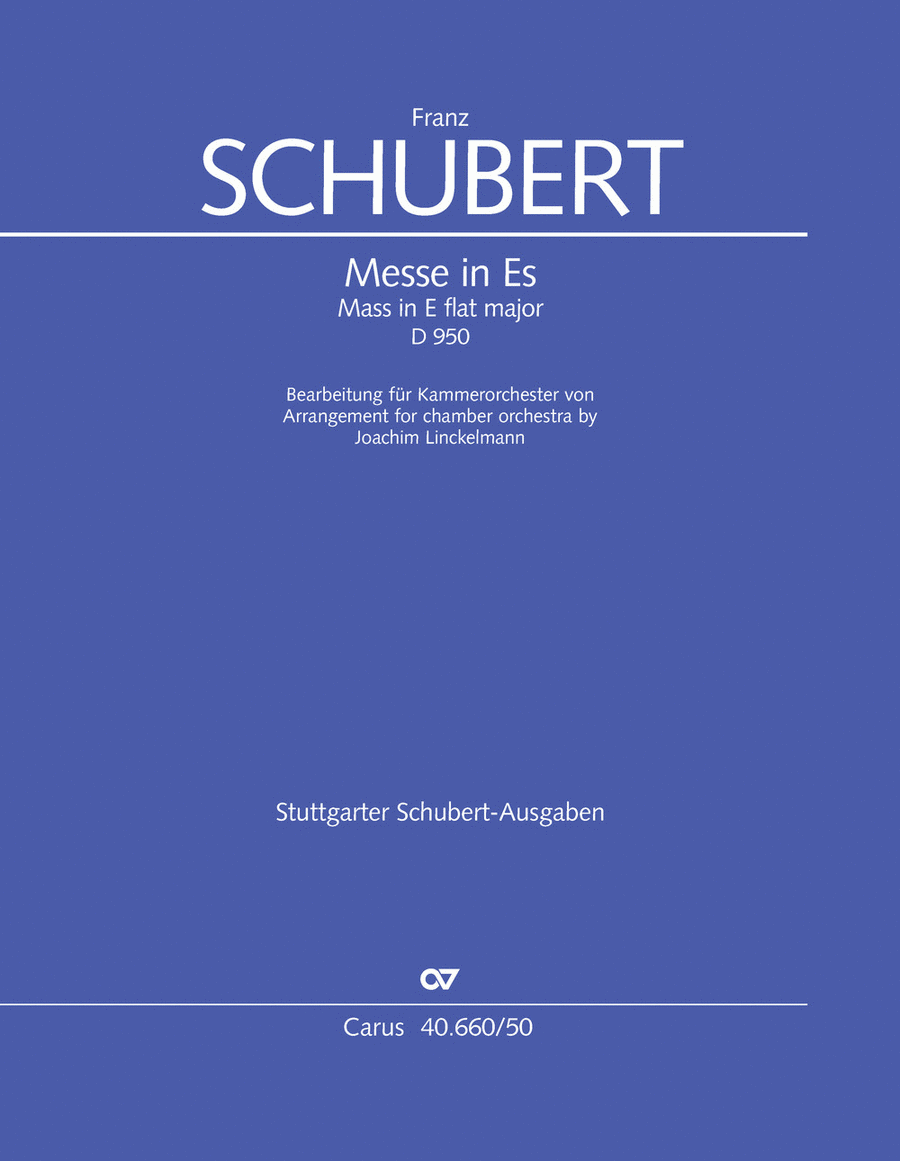 Book cover for Mass in E flat major