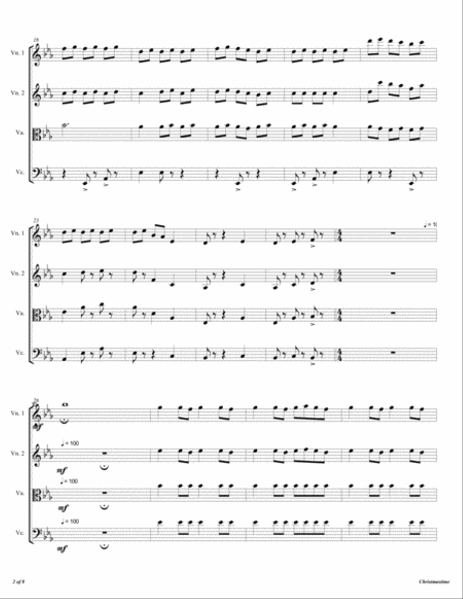 Christmastime Christmastime String Quartet scores gallery preview page 3