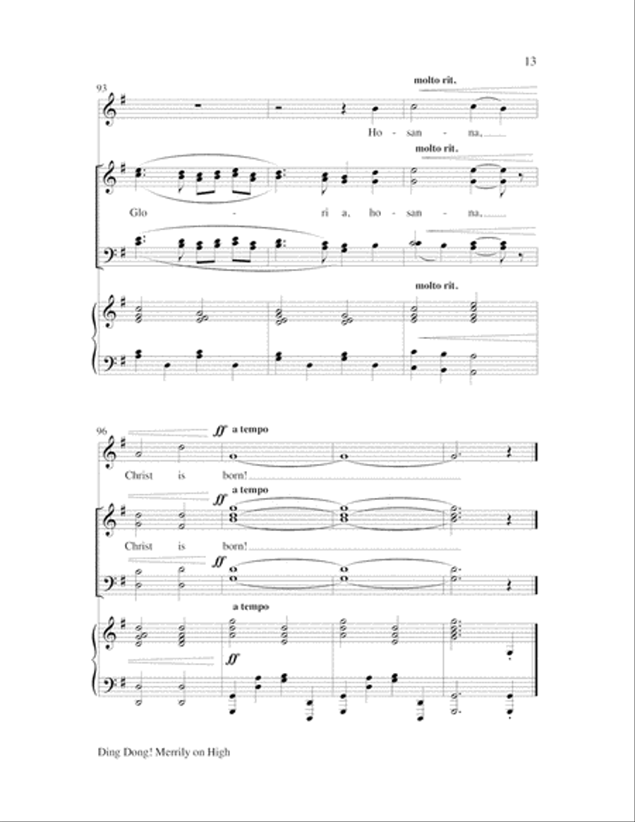 Ding Dong! Merrily on High 4-Part scores gallery preview page 13