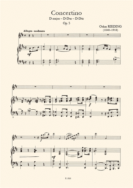 Concertino D-Dur op. 5