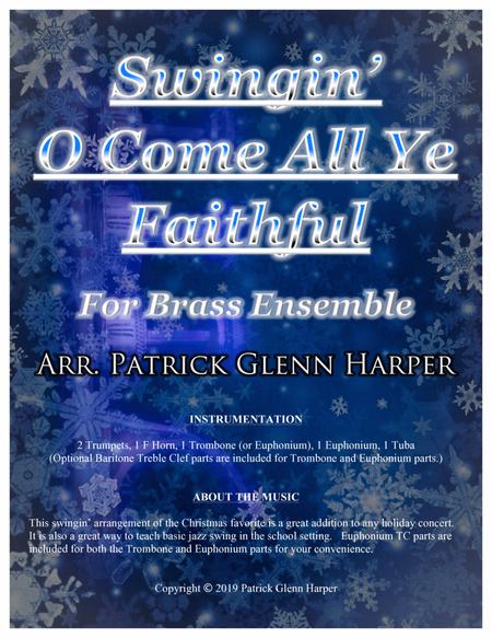 Swingin' O Come All Ye Faithful - for Brass Ensemble image number null