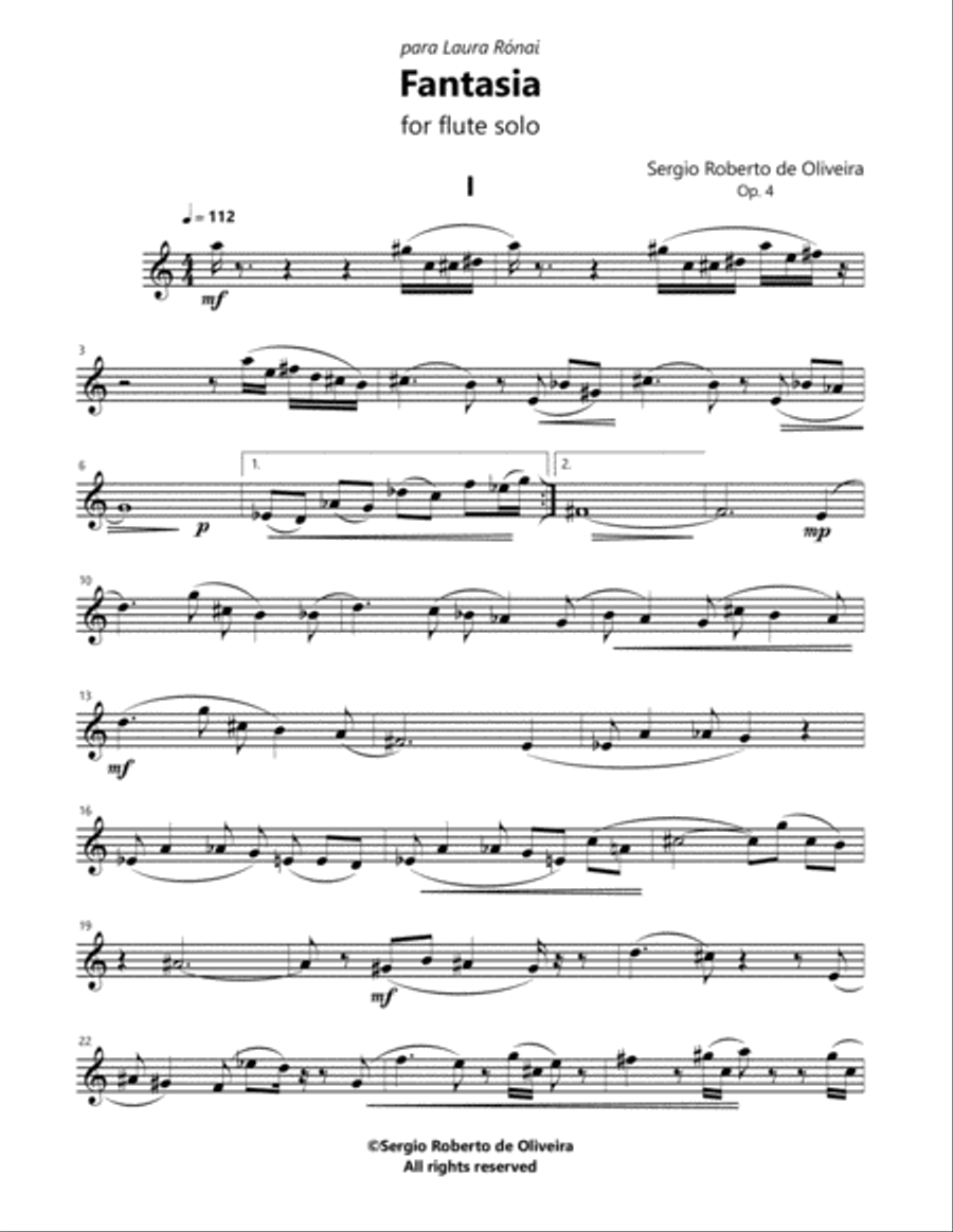 Fantasia Flute Solo scores gallery preview page 4