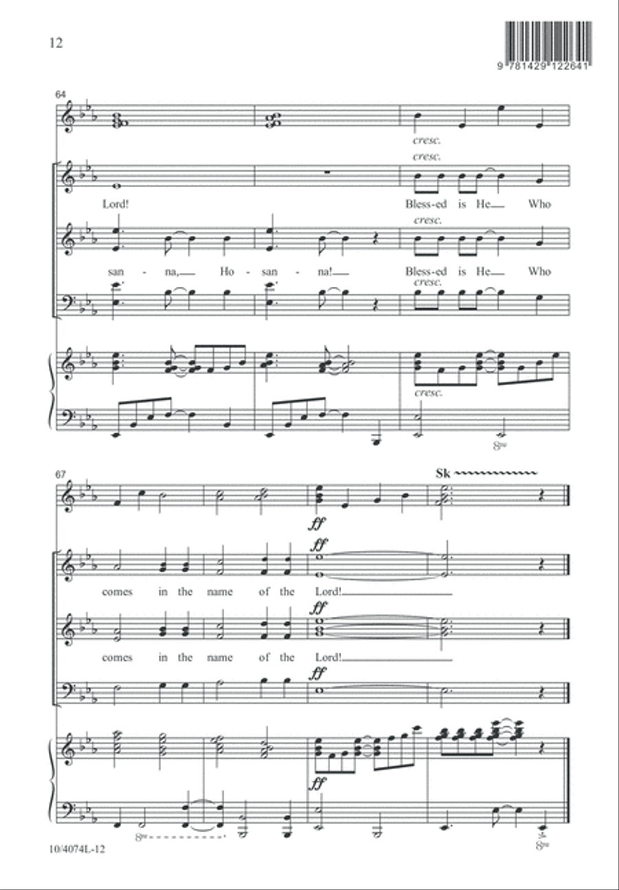Blessed Is He Who Comes 4-Part scores gallery preview page 12