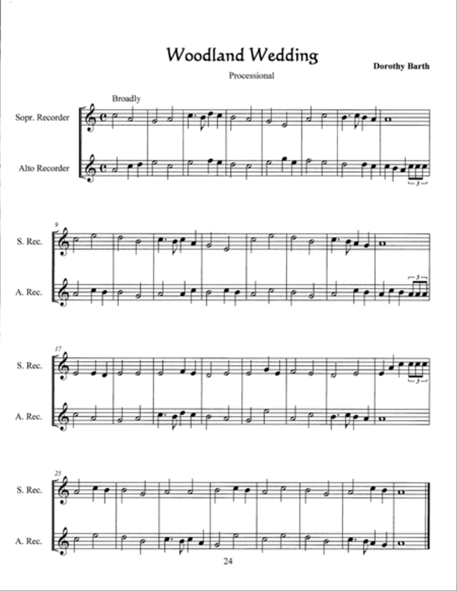 Woodland Wedding (5 Duos) Woodwind Duet scores gallery preview page 1