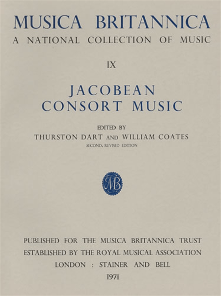 Jacobean Consort Music Score scores gallery preview page 1