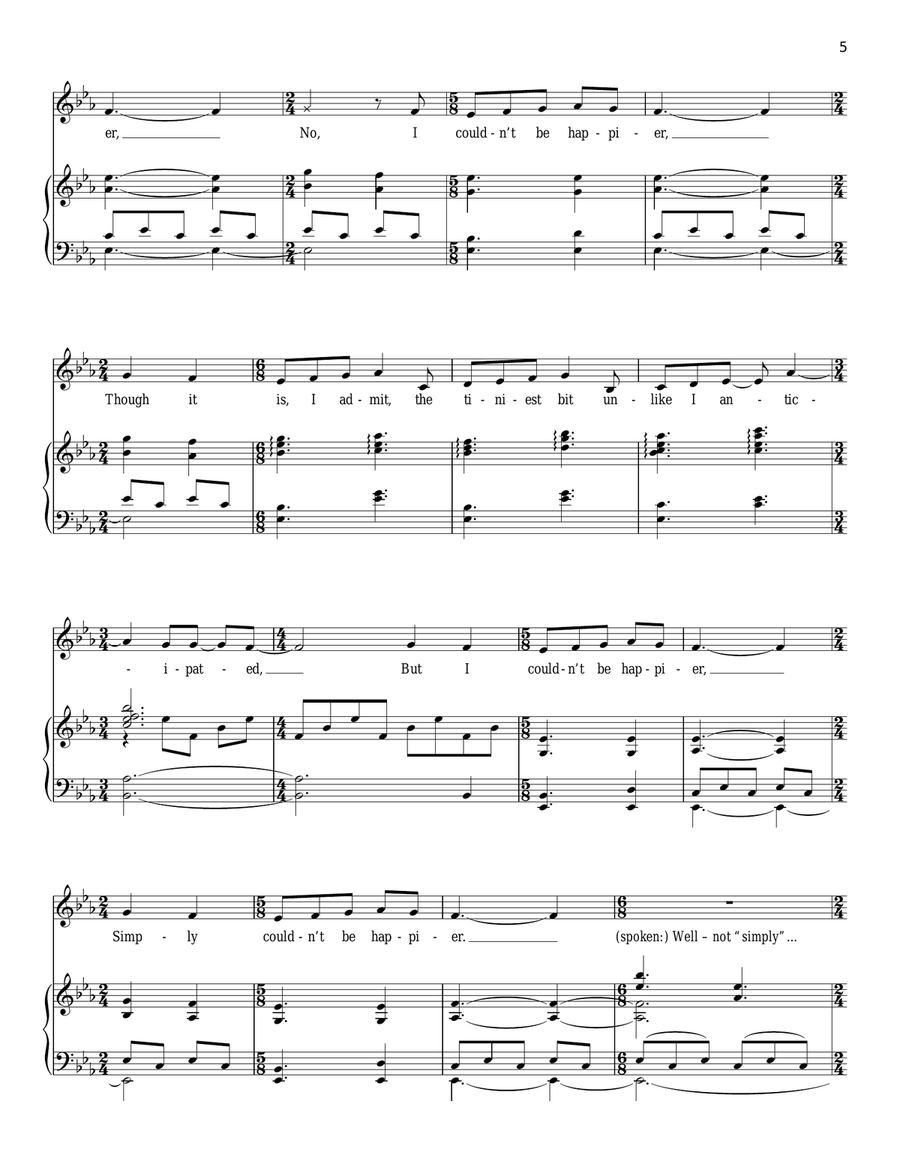 Thank Goodness Thank Goodness Piano, Vocal scores gallery preview page 5
