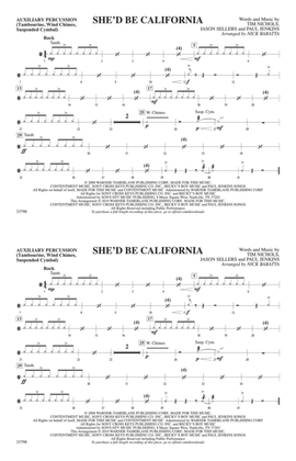 She'd Be California: Auxiliary Percussion