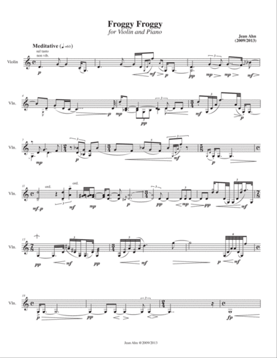 Froggy Froggy for violin and piano image number null