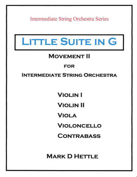 Little Suite in G for Intermediate String Orchestra image number null