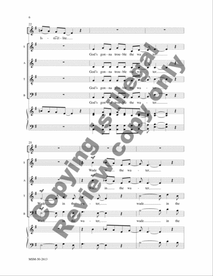 Wade In the Water 4-Part scores gallery preview page 6