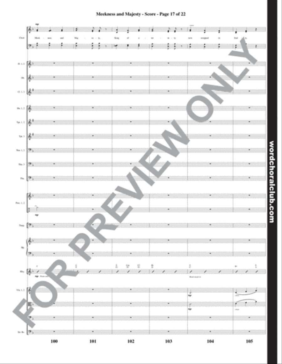 Meekness and Majesty - Orchestration Choir scores gallery preview page 18