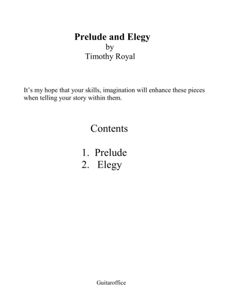 Prelude & Elegy