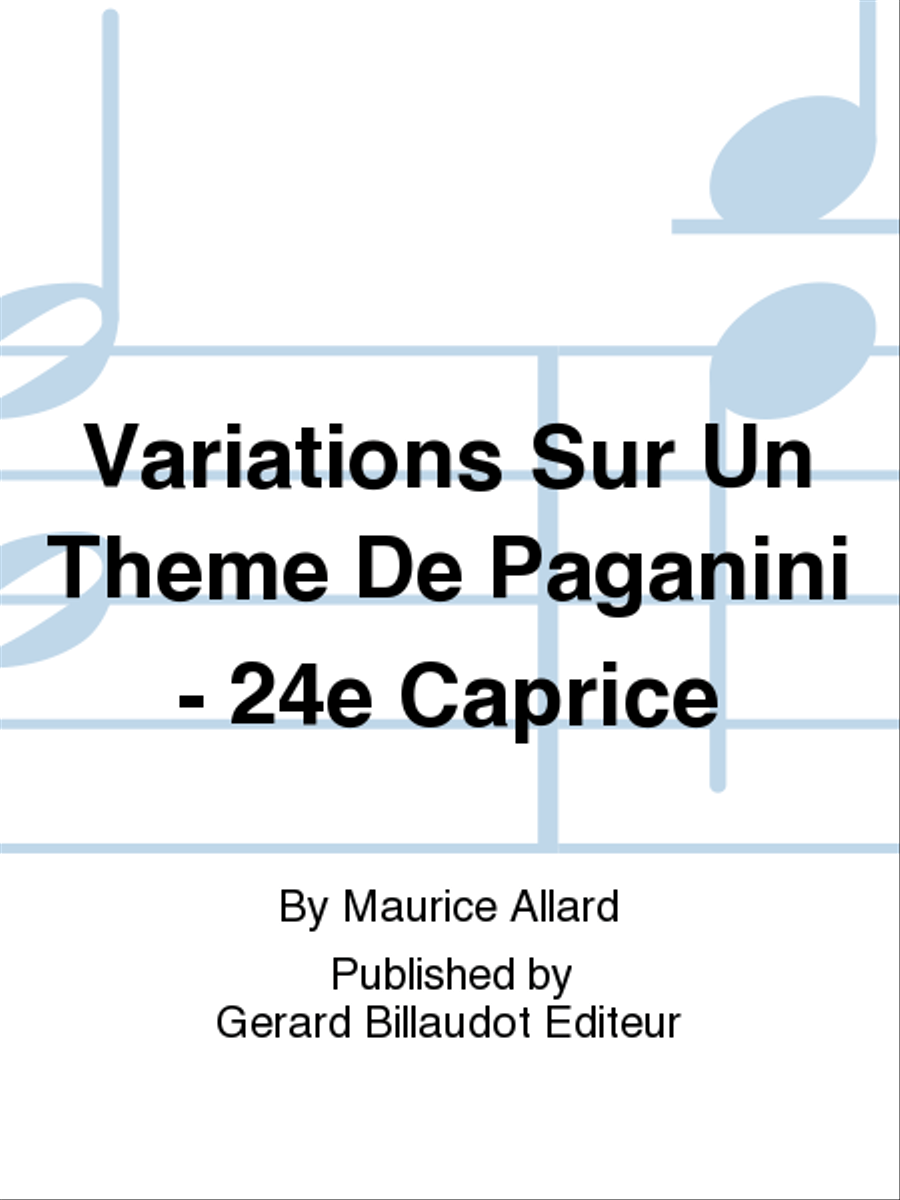 Variations sur un Theme de Paganini - 24e Caprice Chamber Music scores gallery preview page 1