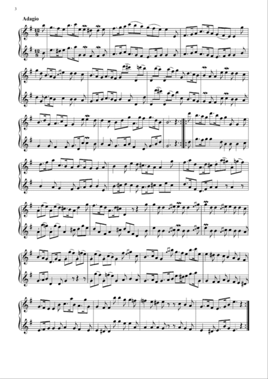 More Gems from the Phoenix Collection: Rare 18th Century Flute Duets Flute Duet scores gallery preview page 6