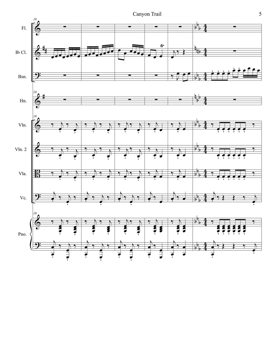 Canyon Trail (Orchestra) Canyon Trail (Orchestra) Chamber Orchestra scores gallery preview page 5