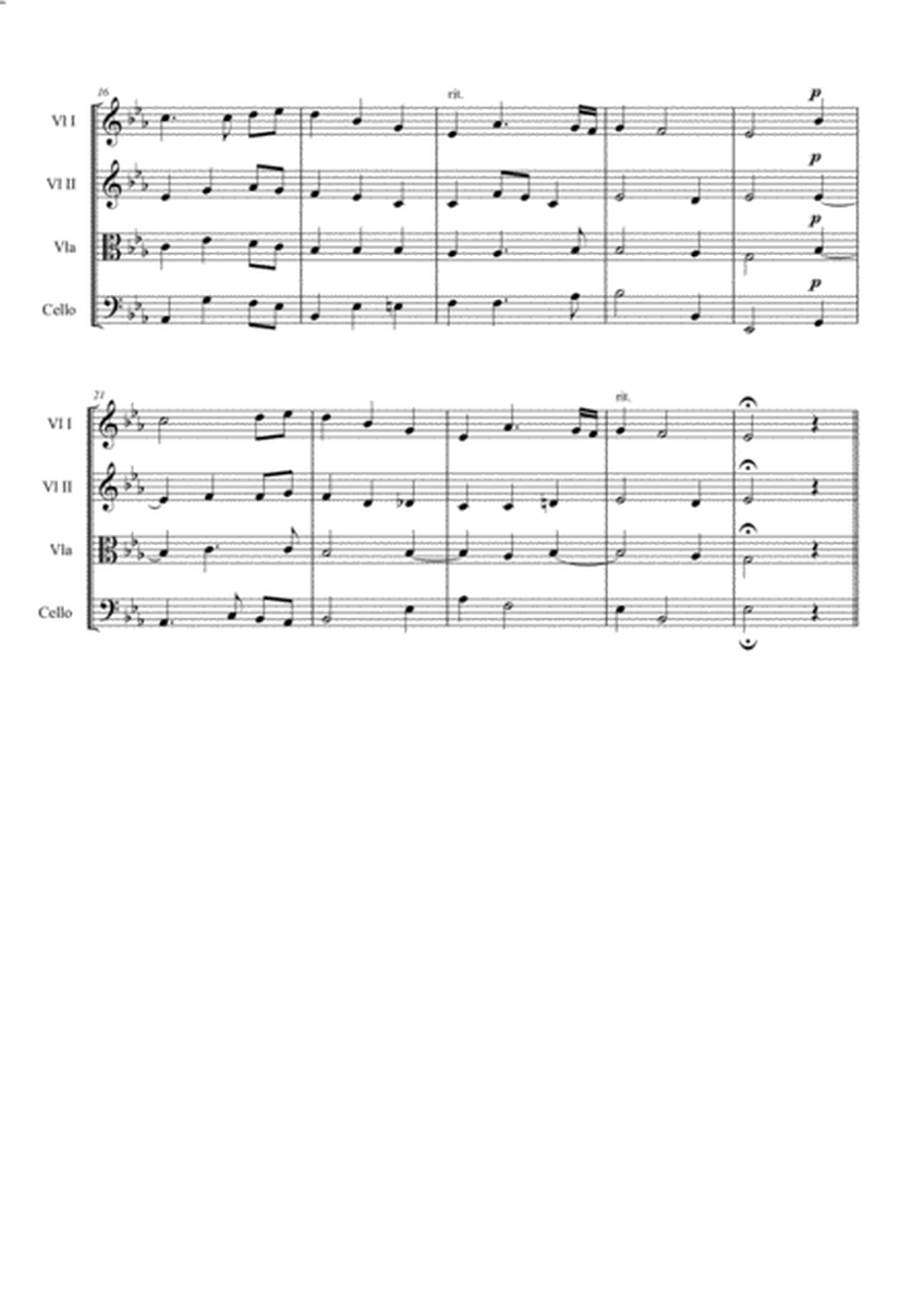 RAMEAU - La Nuit - for String Quartet - With Parts image number null