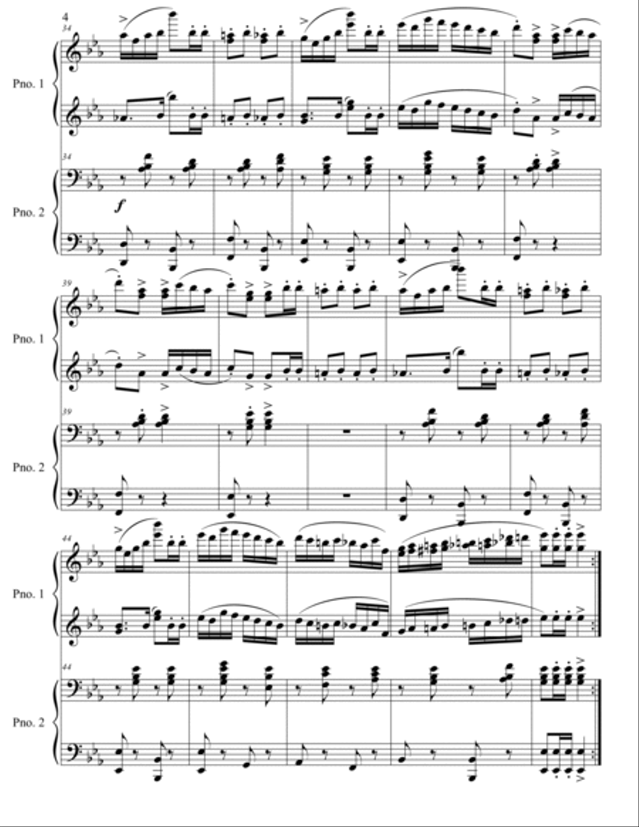 Italian Polka 2 Pianos, 4-Hands scores gallery preview page 5