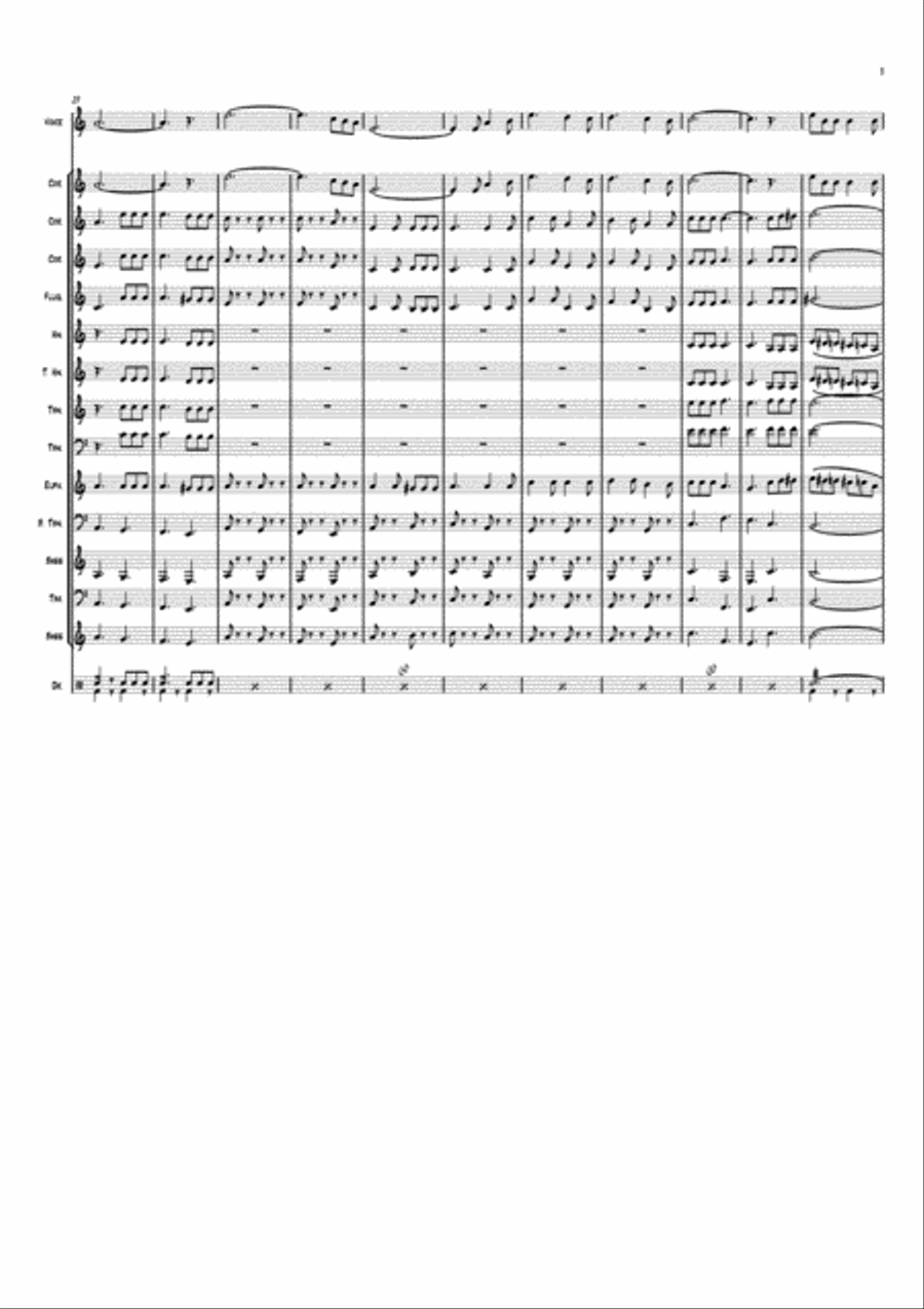 Sing As We Go (sit On My Face) Brass Ensemble scores gallery preview page 3