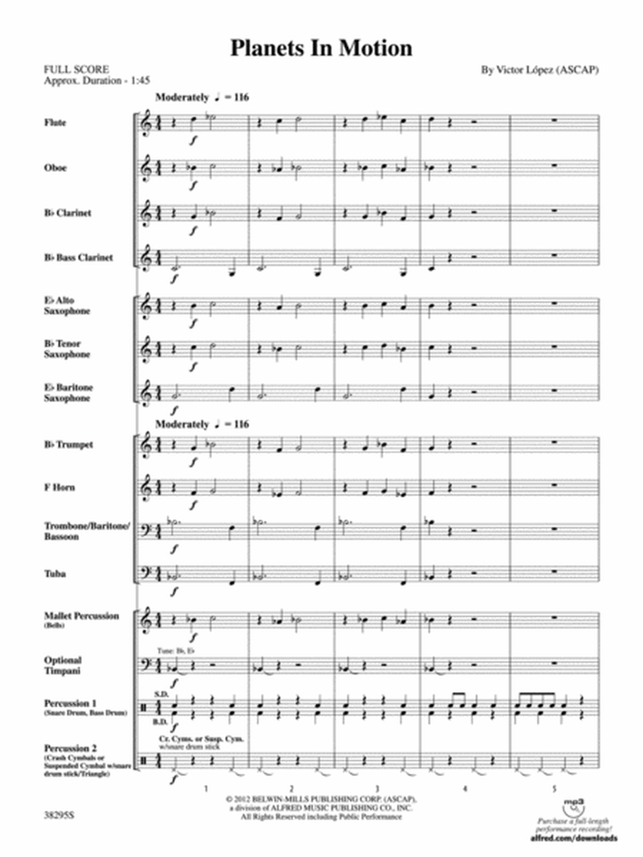 Planets in Motion: Score