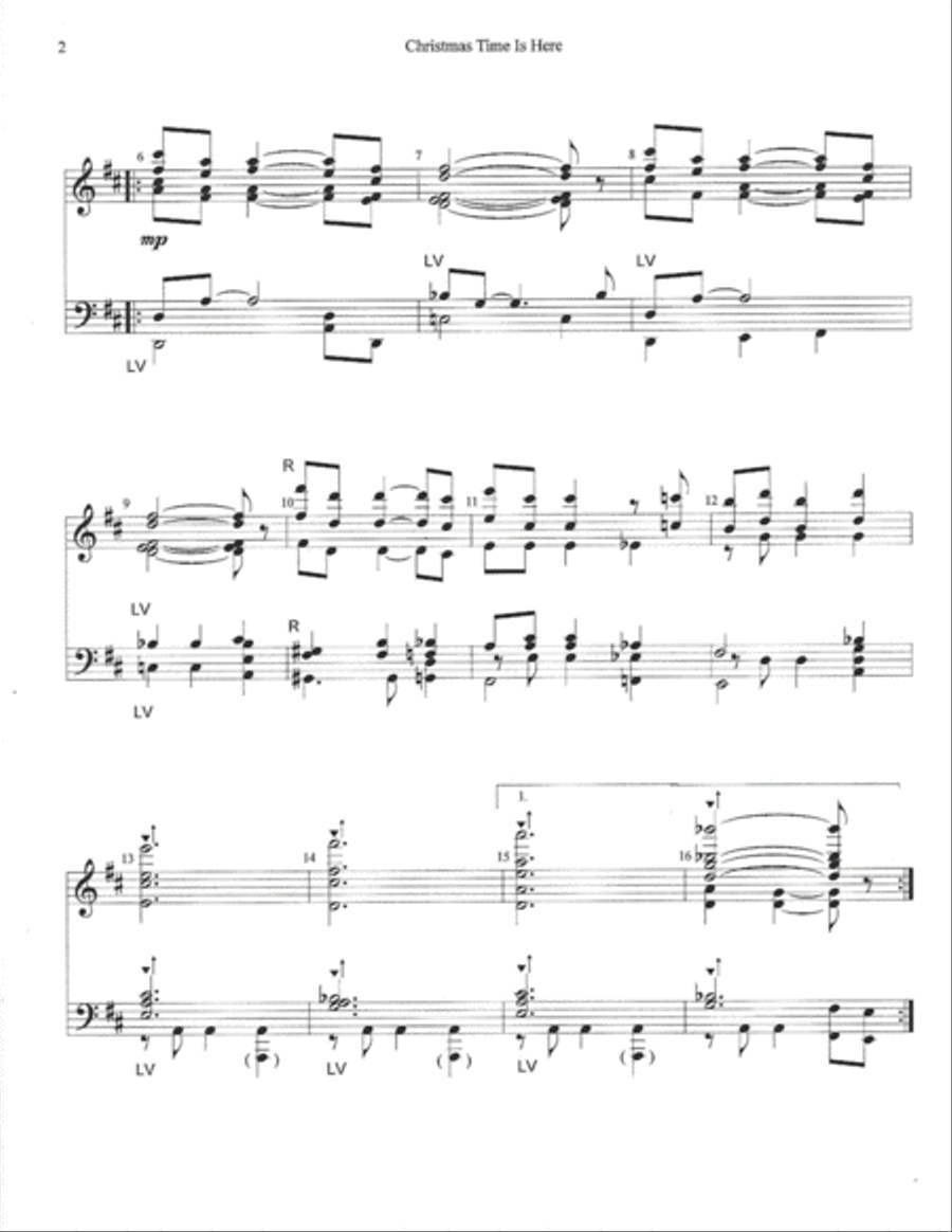Christmas Time Is Here Handbell Choir scores gallery preview page 3