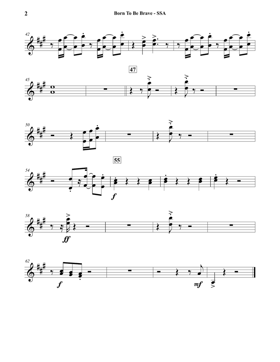 Born To Be Brave Concert Band scores gallery preview page 4
