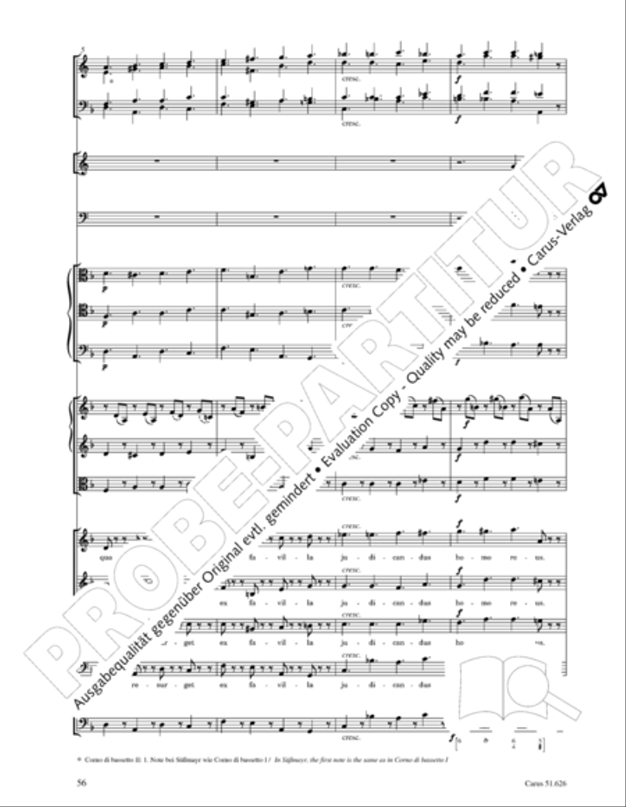 Missa longa in C major (Missa longa in C) 4-Part scores gallery preview page 68