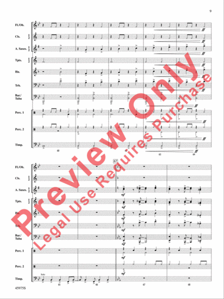 Trampoline Jump Concert Band scores gallery preview page 10