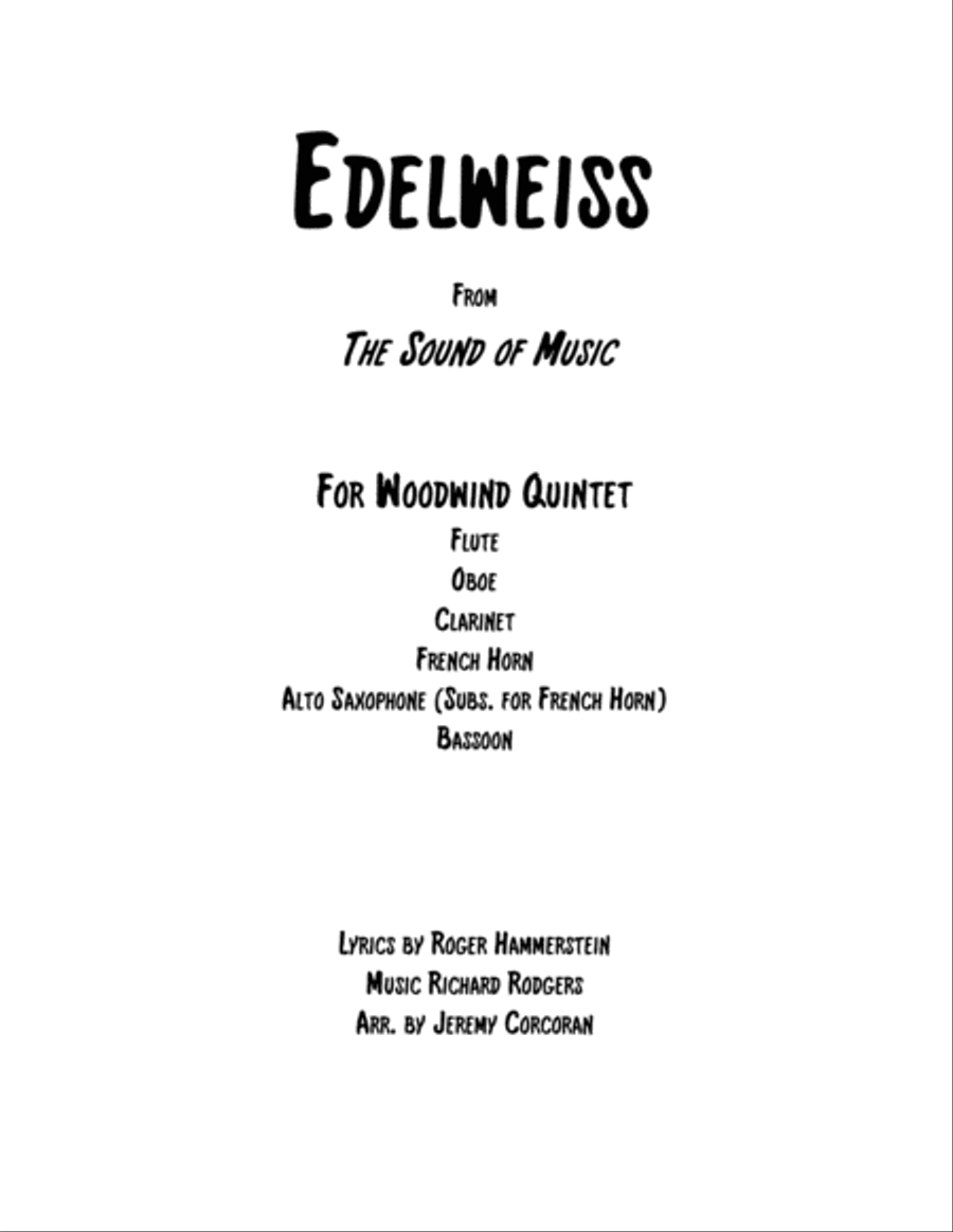 Edelweiss Woodwind Quintet scores gallery preview page 1