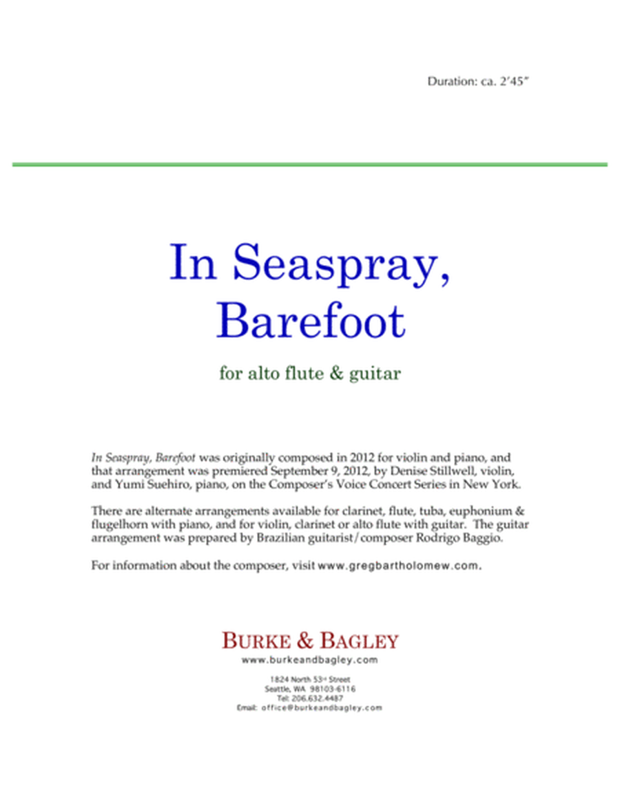 In Seaspray, Barefoot (alto flute & guitar) image number null