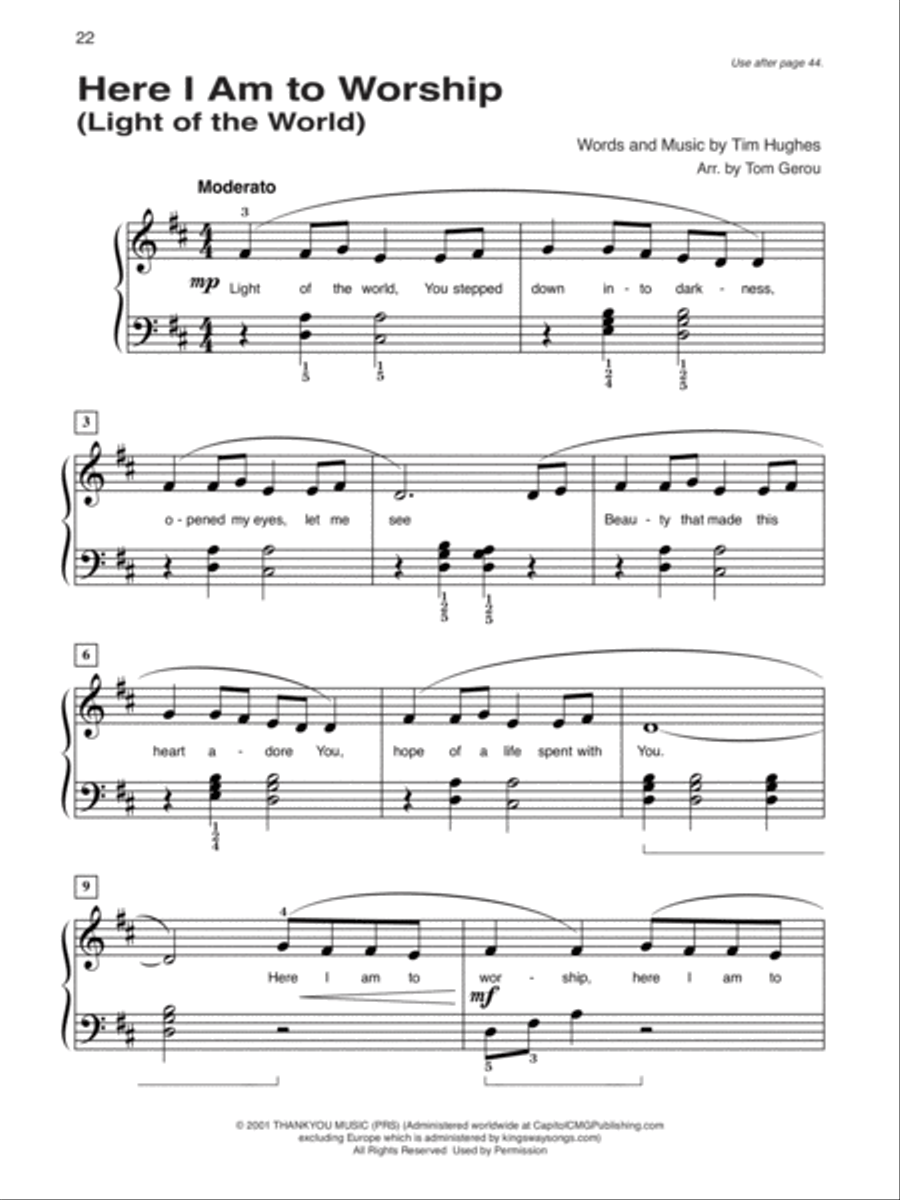 Alfred's Basic Piano Course Praise Hits, Level 2 Piano Method scores gallery preview page 12