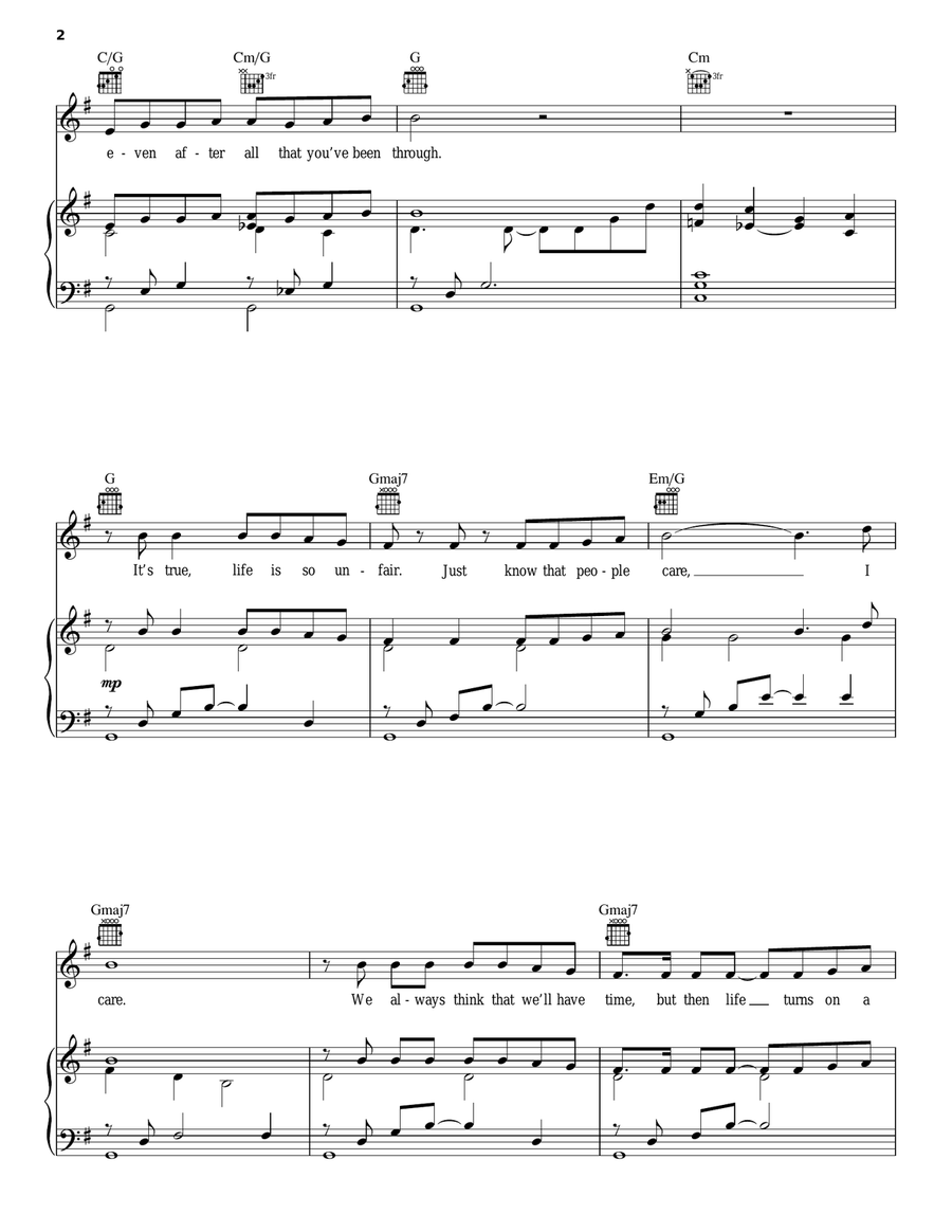 Life Turns On A Dime Guitar scores gallery preview page 2